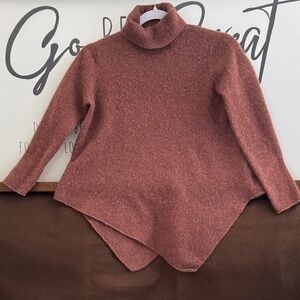 Magaschoni Turtleneck Sweater - Warm Rust 100% Cashmere